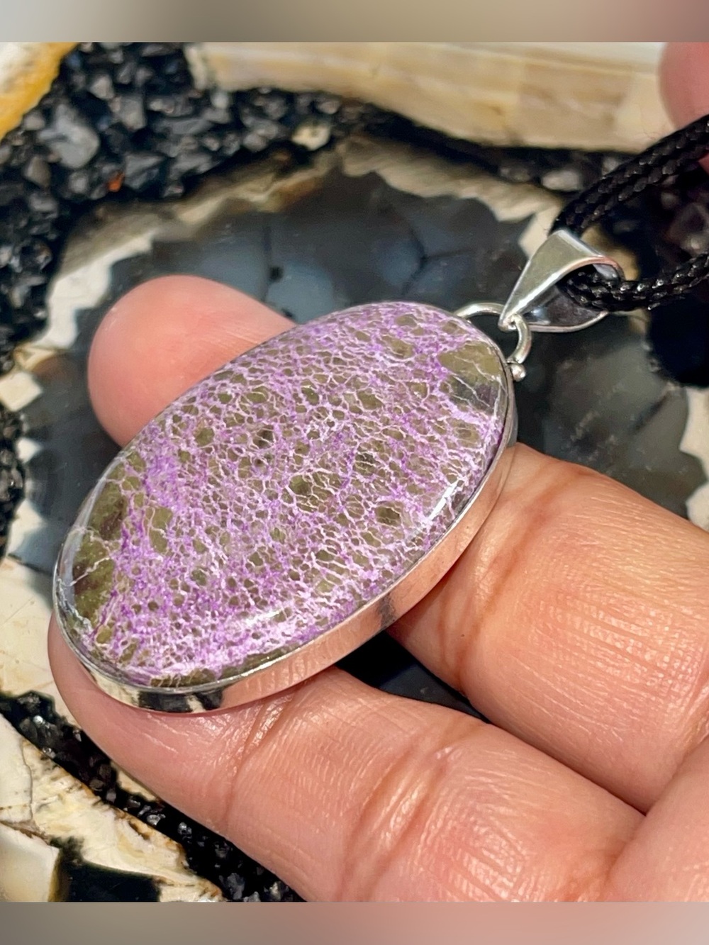 “Peace of Mind Stone” Purpurite Pendant 2”